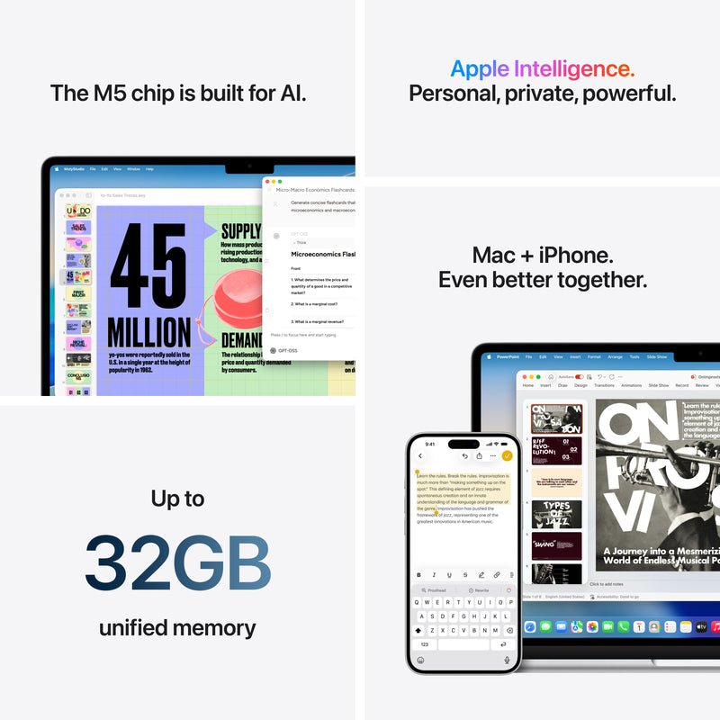 13-inch MacBook Air M5 Chip | 10-core CPU 8-core GPU | 16GB | 512GB - Midnight - Image 8