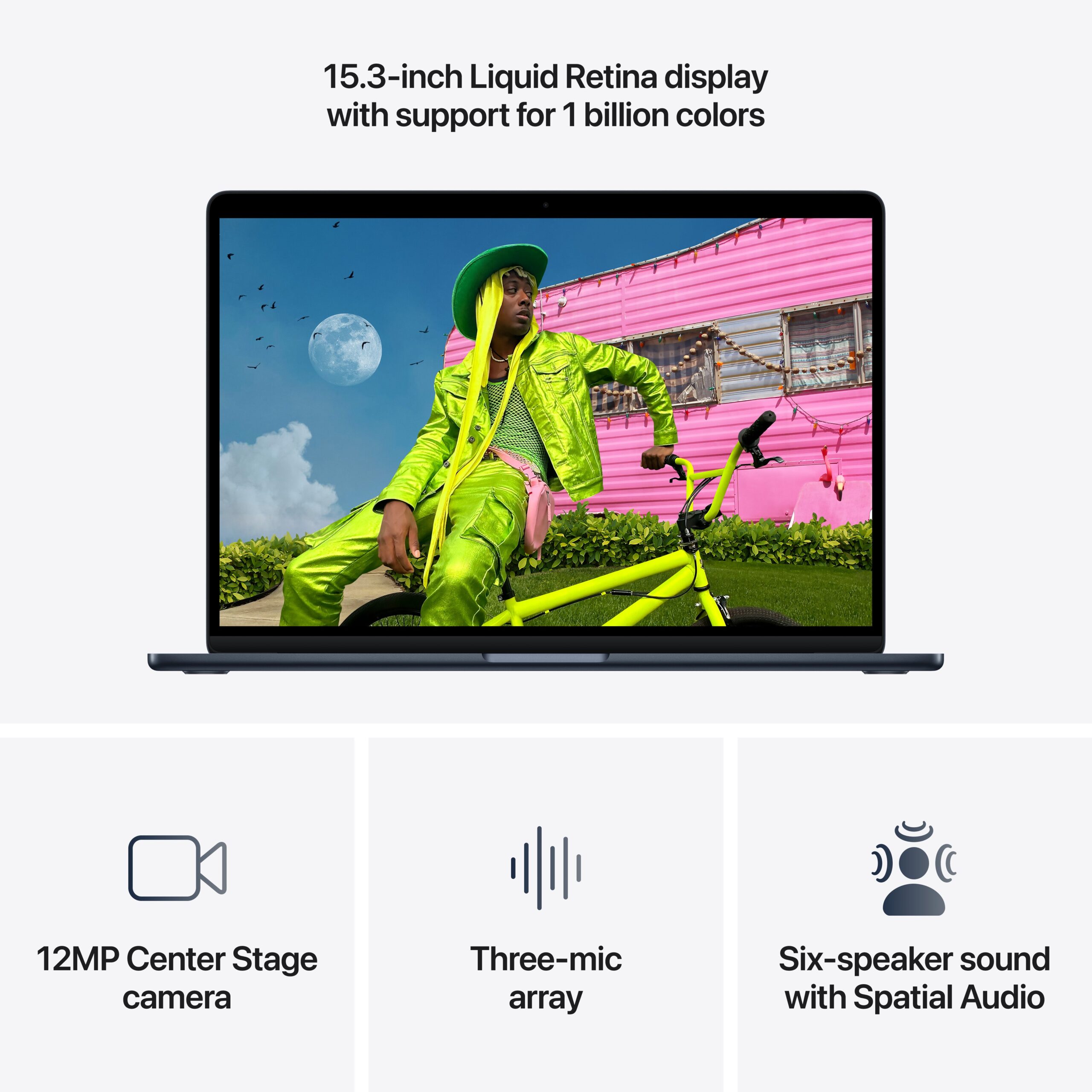 15-inch MacBook Air M5 Chip | 10-core CPU 10-core GPU | 16GB | 1TB - Midnight - Image 5