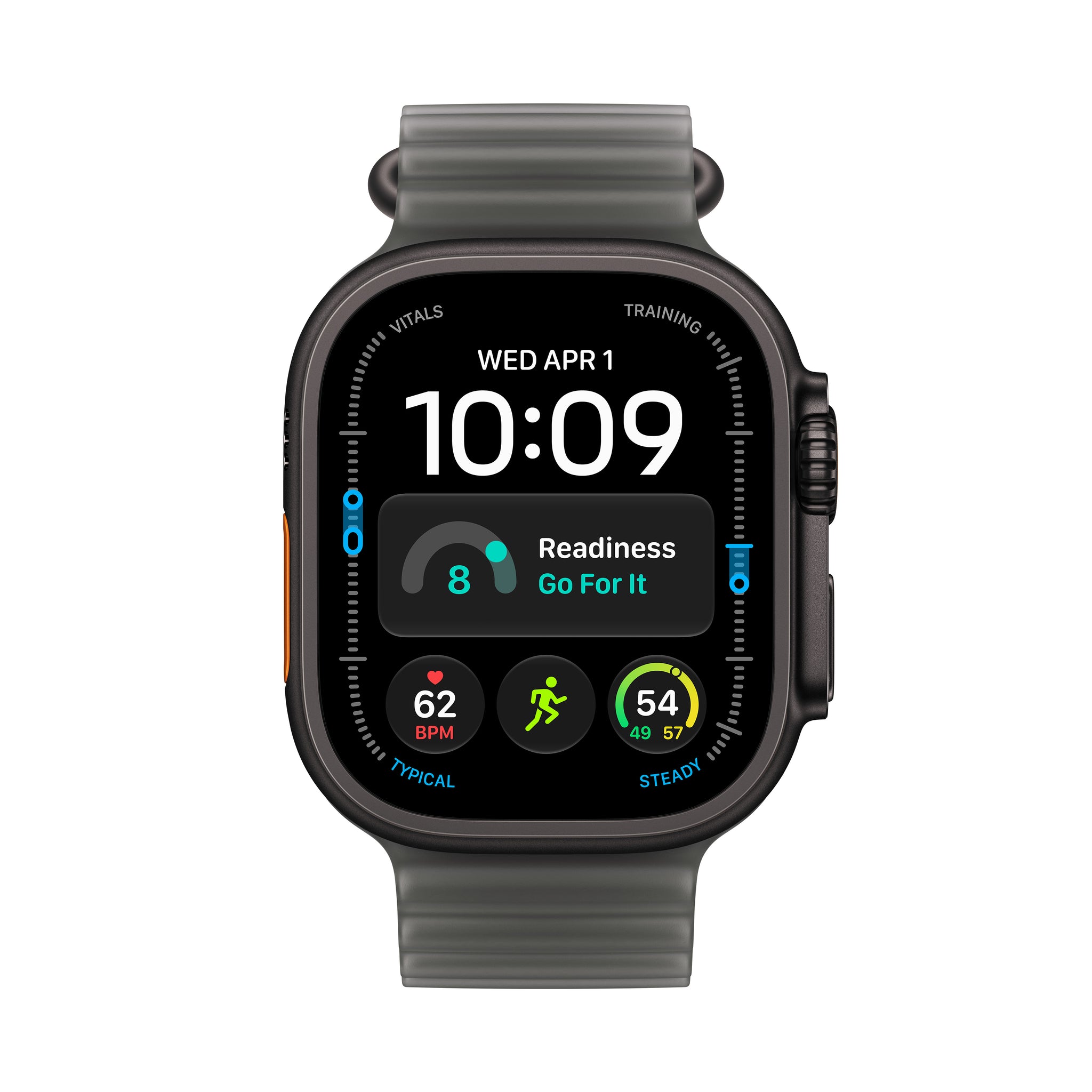 Apple Watch Ultra 4 GPS + Cellular 49mm Black Titanium Case with Translucent Black Ocean Band - Image 2