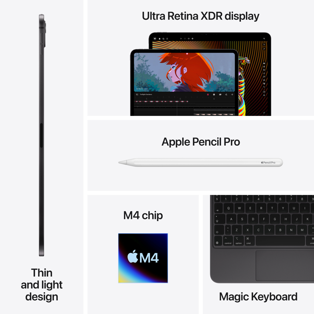 iPad Pro |M4 - 11-inch Wi-Fi 512GB Space Black - Standard Glass - Image 5
